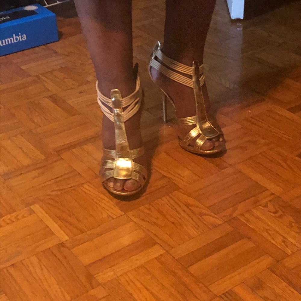 Gold heels